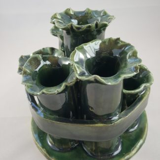 Funky Green Tubular Vase