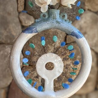 Blue and Green Doo-dad vase